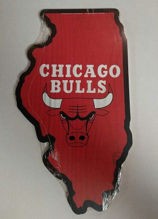 Chicago Bulls NBA Licensed Indoor State Shape Sign