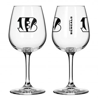 Cincinnati Bengals 12 oz. Wine Glass Set of 2