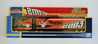 Fleer Collectibles 2003 COLLEGIATE Team Collectible 1:80 Scale Diecast Tractor Trailer UNIVERSITY OF TEXAS LONGHORNS