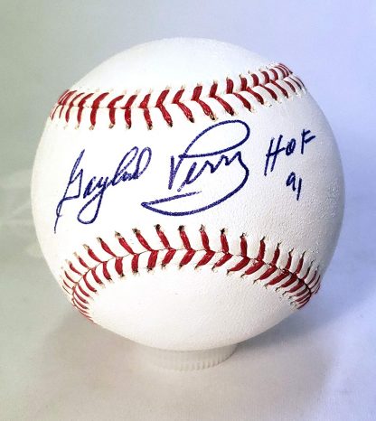 Gaylord Perry HOF 91 Auto Signed Baseball w/COA JSA Certificate