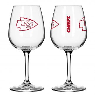 Kansas City Chiefs 12 oz. Wine Glass Set of 2