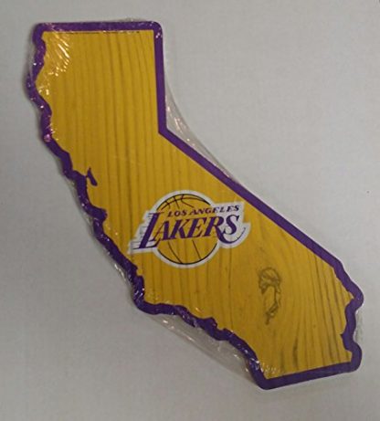 Los Angeles Lakers NBA Licensed Wooden Indoor State Shape Sign