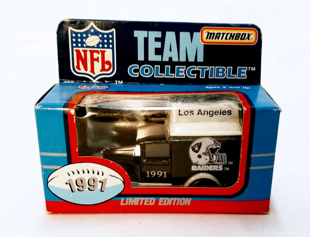 Los Angeles Raiders 1991 Limited Edition 156 scale Matchbox Diecast