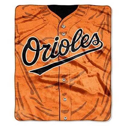 Baltimore Orioles Jersey Plush Throw Blanket 50x60