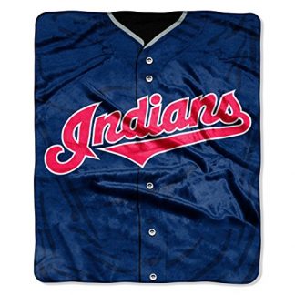 MLB Cleveland Indians Jersey Plush Raschel Throw, 50" x 60"