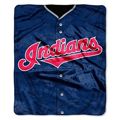MLB Cleveland Indians Jersey Plush Raschel Throw, 50" x 60"