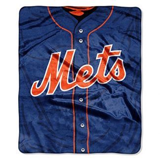 New York Mets Jersey Plush Raschel Throw Blanket 50x60