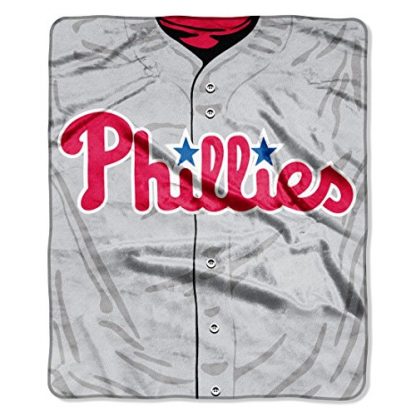 Philadelphia Phillies Jersey Plush Raschel Throw Blanket 50x60