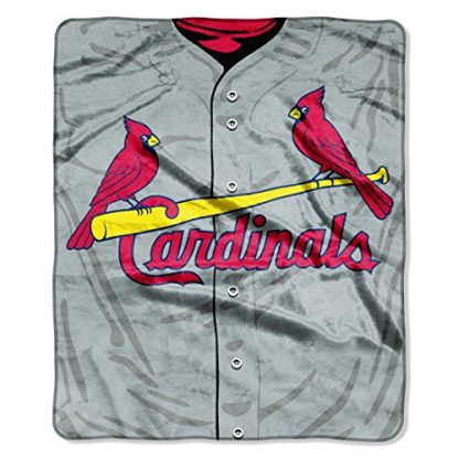 MLB St. Louis Cardinals Jersey Plush Raschel Throw, 50" x 60"