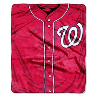 MLB Washington Nationals Jersey Plush Raschel Throw, 50" x 60"