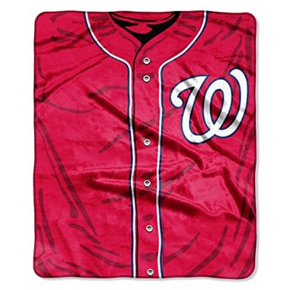MLB Washington Nationals Jersey Plush Raschel Throw, 50" x 60"