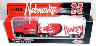Nebraska Cornhuskers 1998 NCAA White Rose Diecast Peterbilt Kenworth Tractor Trailer 1/87 Scale Truck Huskers Collectible Team Car