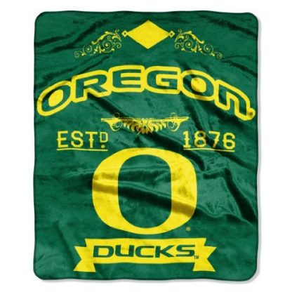 Oregon Ducks College Label Raschel Throw Blanket 50x60