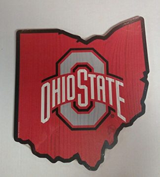 Ohio State University Buckeyes NCAA Licensed Wooden Indoor State Shape Sign