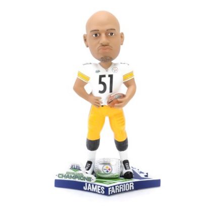Pittsburgh Steelers James Farrior SB 43 Ring Base Bobblehead