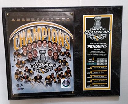 Pittsburgh Penguins 2016 Stanley Cup Champions Horizontal (15"x12") Wall Plaque
