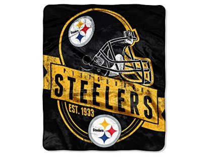 Pittsburgh Steelers Plush Fleece Raschel Blanket 50 x 60