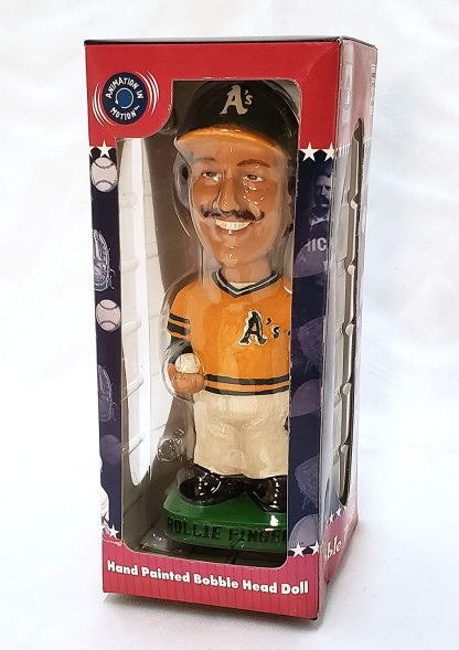 Rollie Fingers Oakland A's Hall of Fame Hand Painted Bobble Head