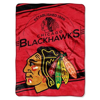 Chicago Blackhawks Stamp Raschel Throw Blanket