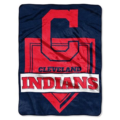 The Northwest Company MLB Cleveland Indians Royal Plush Raschel Throw, One Size, Multicolor