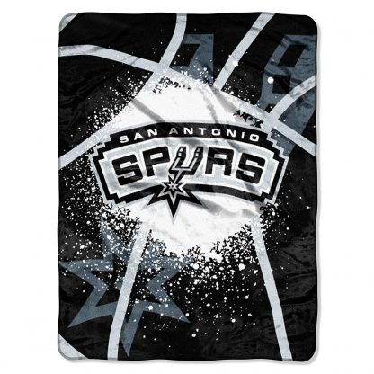 San Antonio Spurs Shadow Play Royal Plush Raschel Throw Blanket 60x80