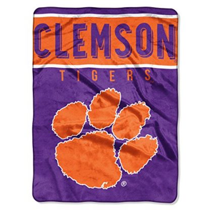 Clemson Tigers Royal Plush Raschel Blanket 60×80