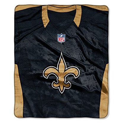 New Orleans Saints Royal Plush Raschel Throw Blanket 50x60