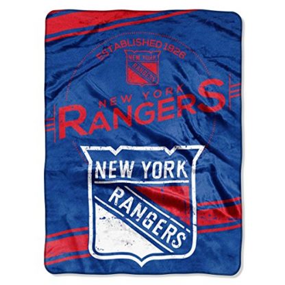 New York Rangers Stamp Plush Raschel Blanket 60 x 80