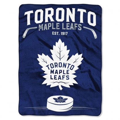 Toronto Maple Leafs Inspired Plush Raschel Throw Blanket 60x80