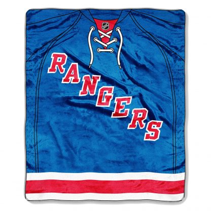 New York Rangers Jersey Plush Raschel Throw Blanket 50x60