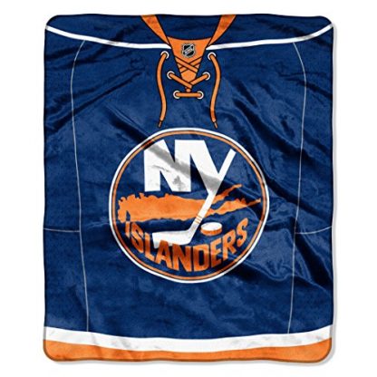 New York Islanders Jersey Plush Raschel Throw Blanket 50x60