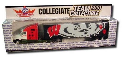 University of Wisconsin Badgers 2001 Limited Edition Die-Cast 1:80 Tractor-Trailer Semi Truck Collectible