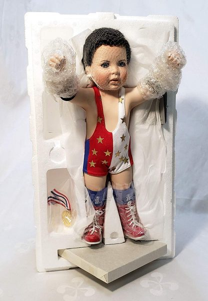 WWF Little Kurt Angle Porcelain Doll by Danbury Mint
